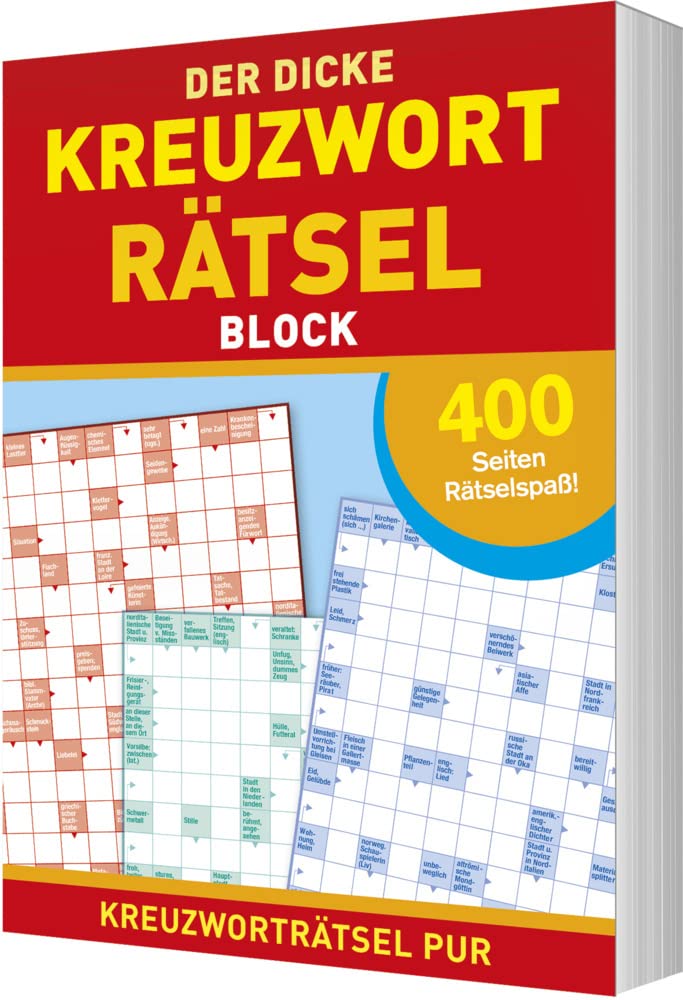 Der dicke Kreuzworträtsel-Block: 400 Seiten Rätselspaß Lifestyle