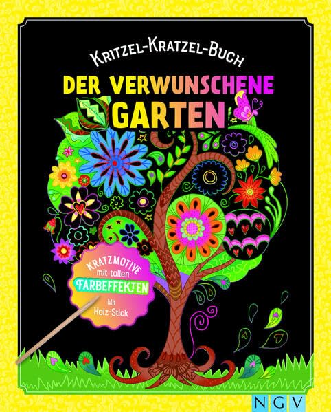Der verwunschene Garten: Kratzmotive mit tollen Farbeffekten. Mit Holz-Stick Tiptoi & Games