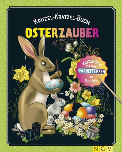 Kritzel-Kratzelbuch Osterzauber für Kinder ab 5 Jahren: Kratzmotive mit tollen Farbeffekten. Mit Bambus-Stick Tiptoi & Games