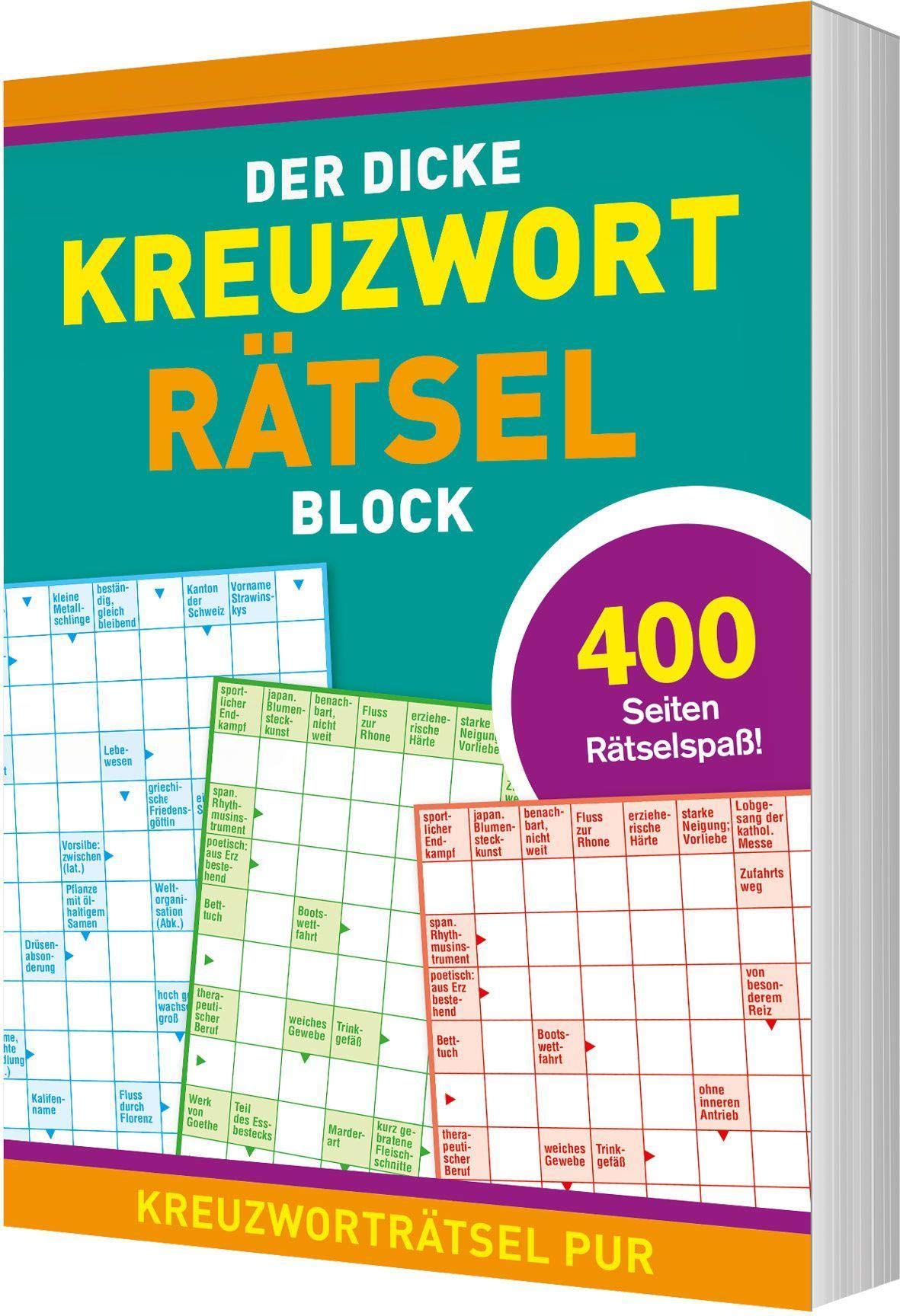 Der dicke Kreuzworträtselblock: 400 Seiten Rätselspaß Leisure & Fun