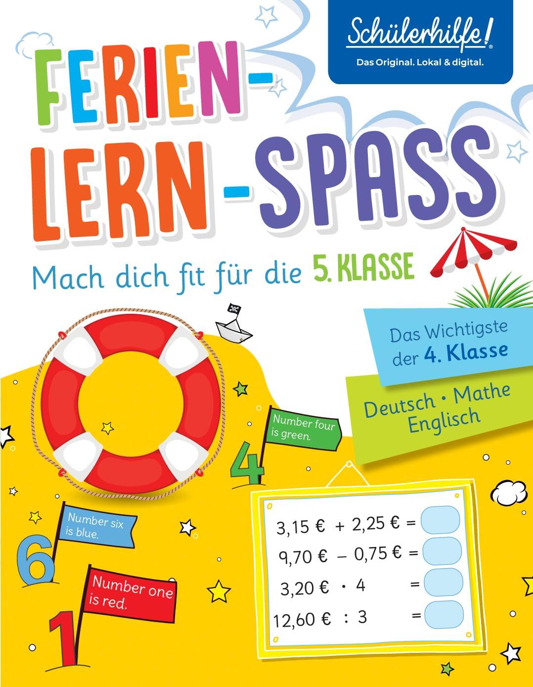 Ferien-Lern-Spaß | Mach dich fit für die 5. Klasse: Das Wichtigste der 4. Klasse | Deutsch • Mathe • Englisch Foreign Languages ​​& Dictionaries
