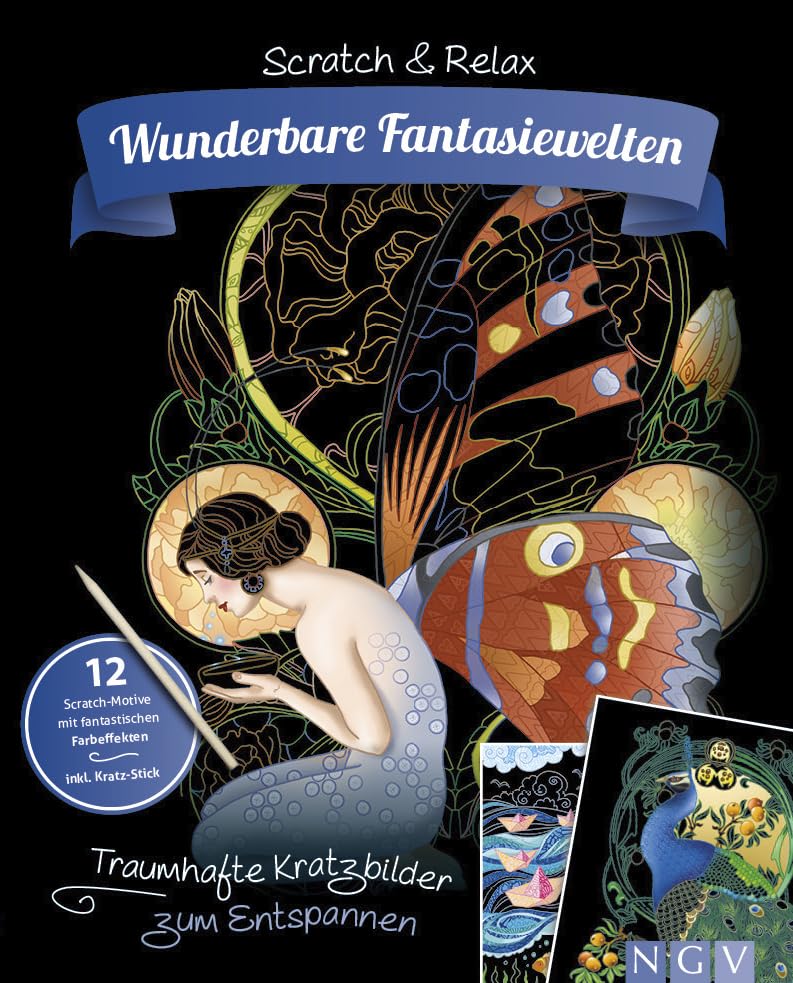 Fantasiewelten: Kratzbuch mit fantastischen Motiven Lifestyle