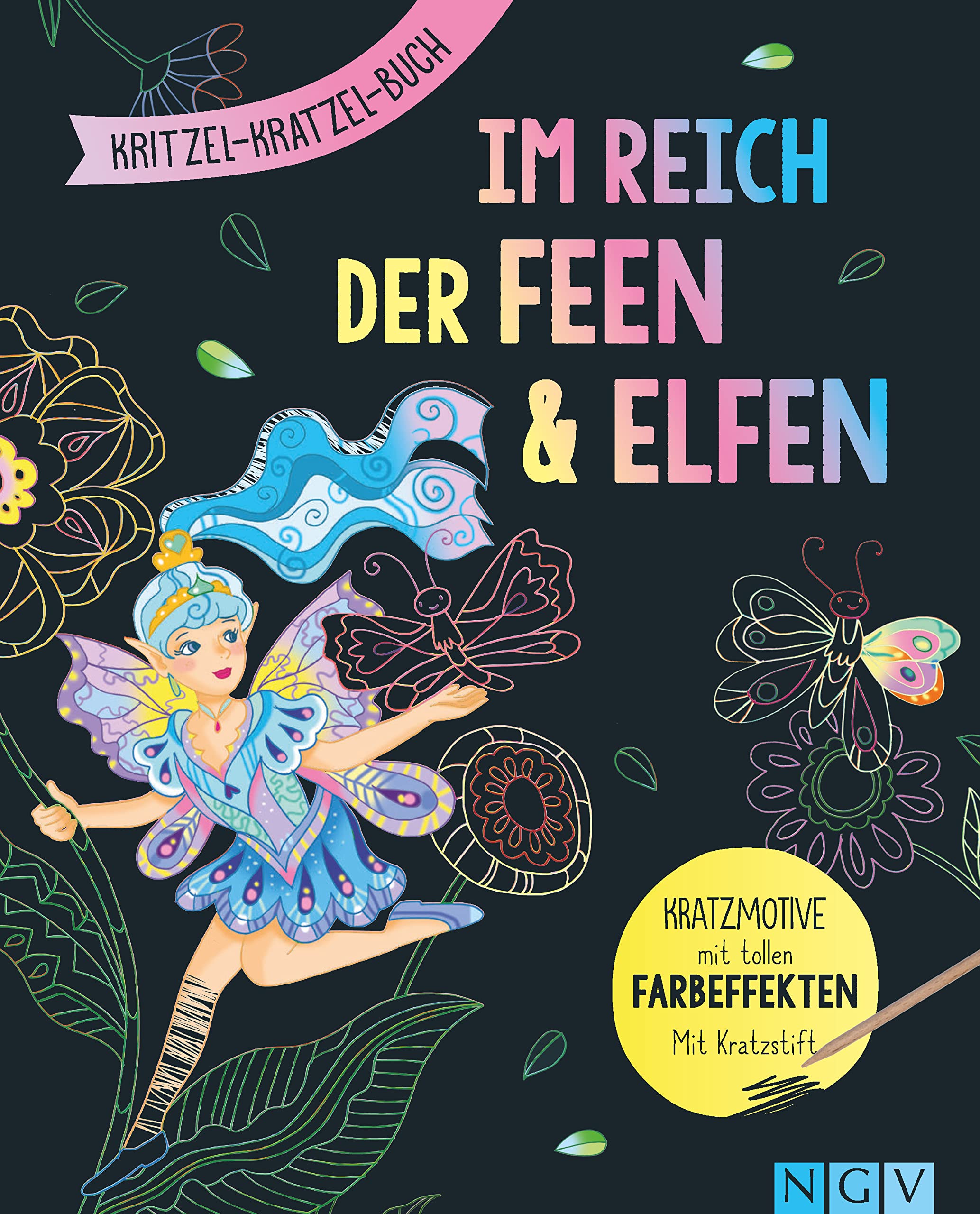 Im Reich der Feen und Elfen - Kritzel-Kratzel-Buch mit Bambus-Stick: Zauberhafte Kratzmotive mit tollen Farbeffekten für Kinder ab 7 Jahren Film, Art & Culture