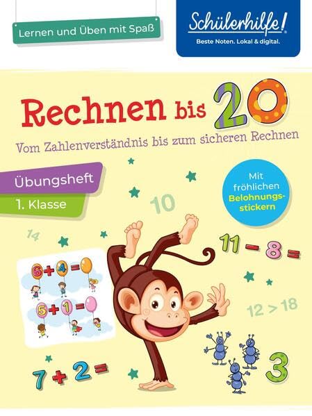 Rechnen bis 20 - Übungsheft 1. Klasse: Vom Zahlenverständnis bis zum sicheren Rechnen Study Guides