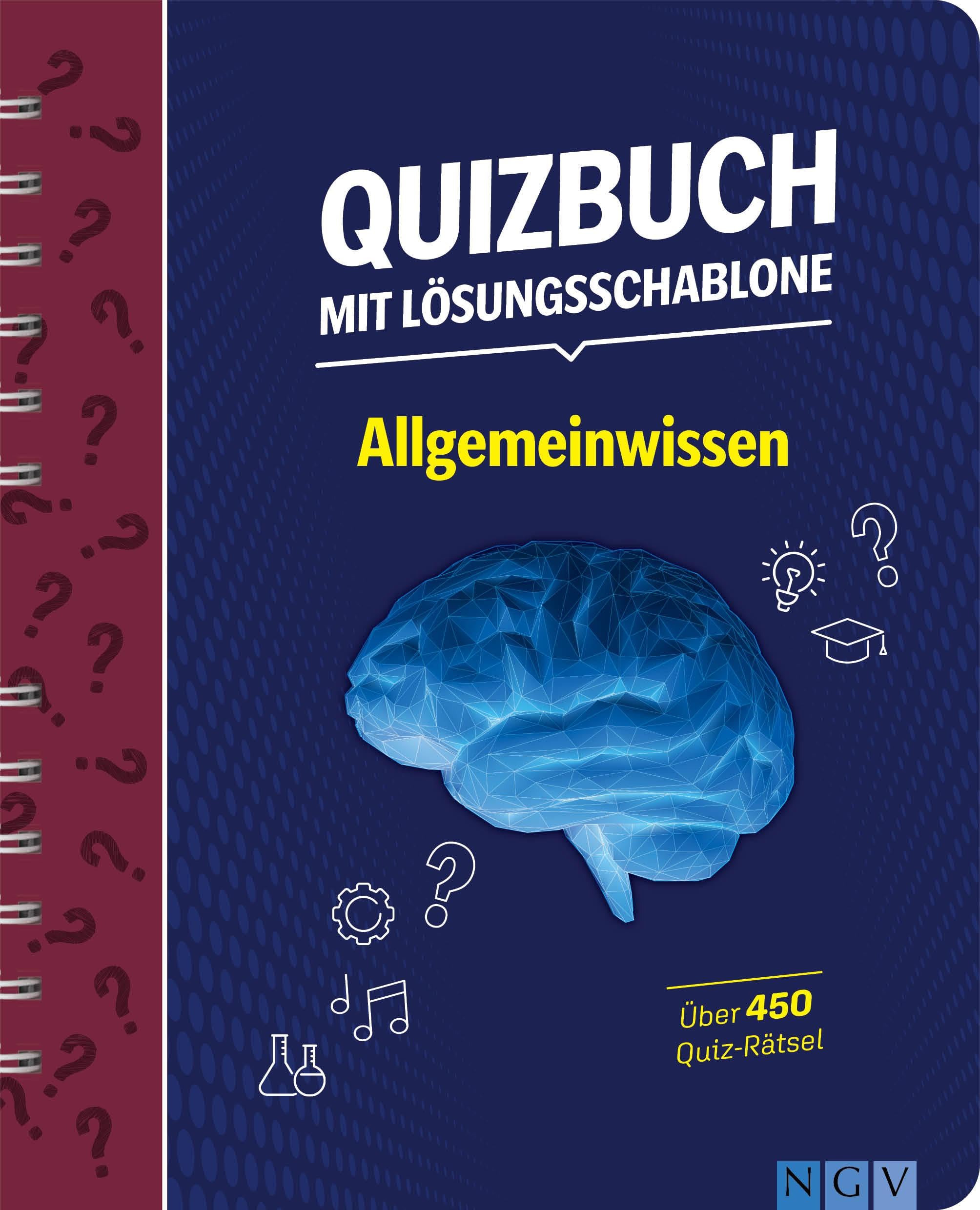 Quizbuch mit Lösungsschablone Allgemeinwissen General education