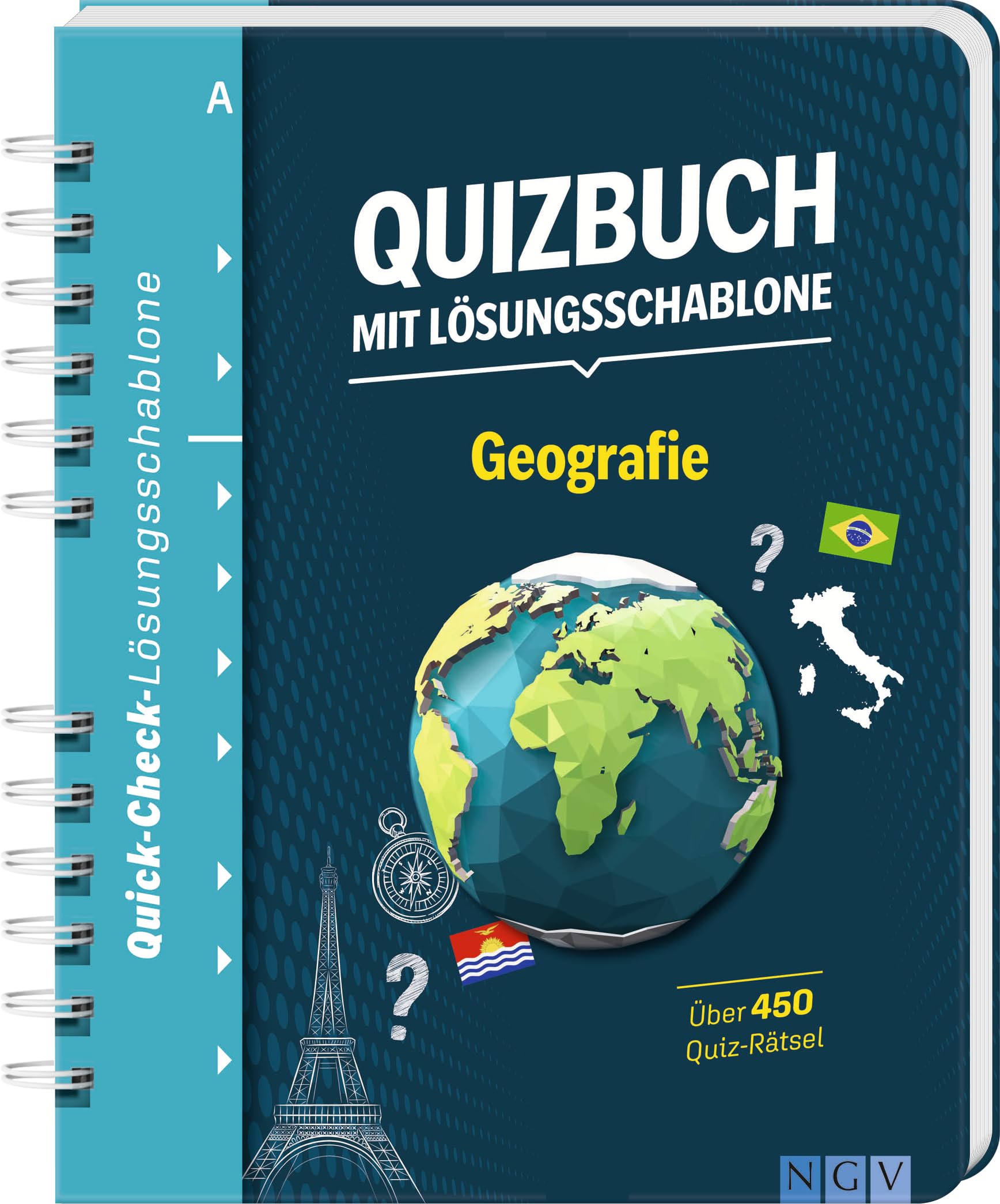 Quizbuch mit Lösungsschablone Geografie General education