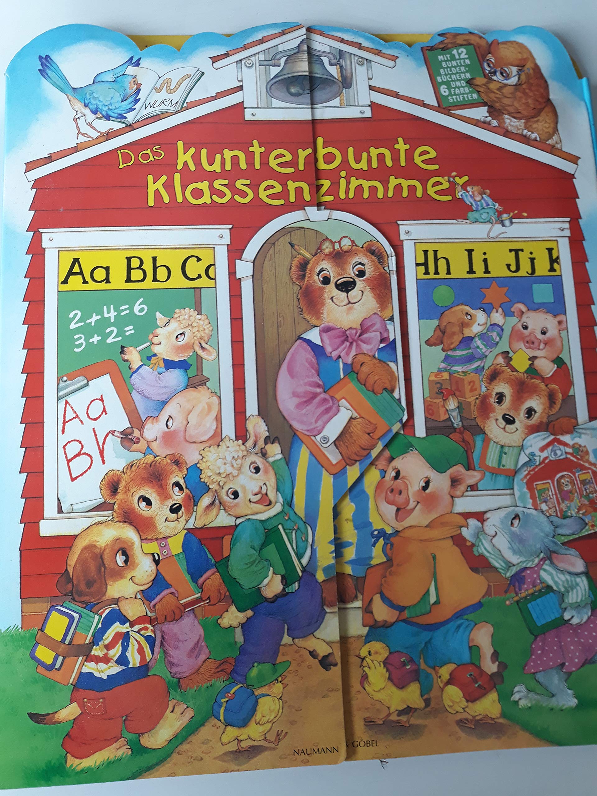 Das kunterbunte Klassenzimmer. Zum Anschauen, Lesen, Lernen und Ausmalen. 12 Bilderbücher, 6 ungiftige Wachsmalstifte Books