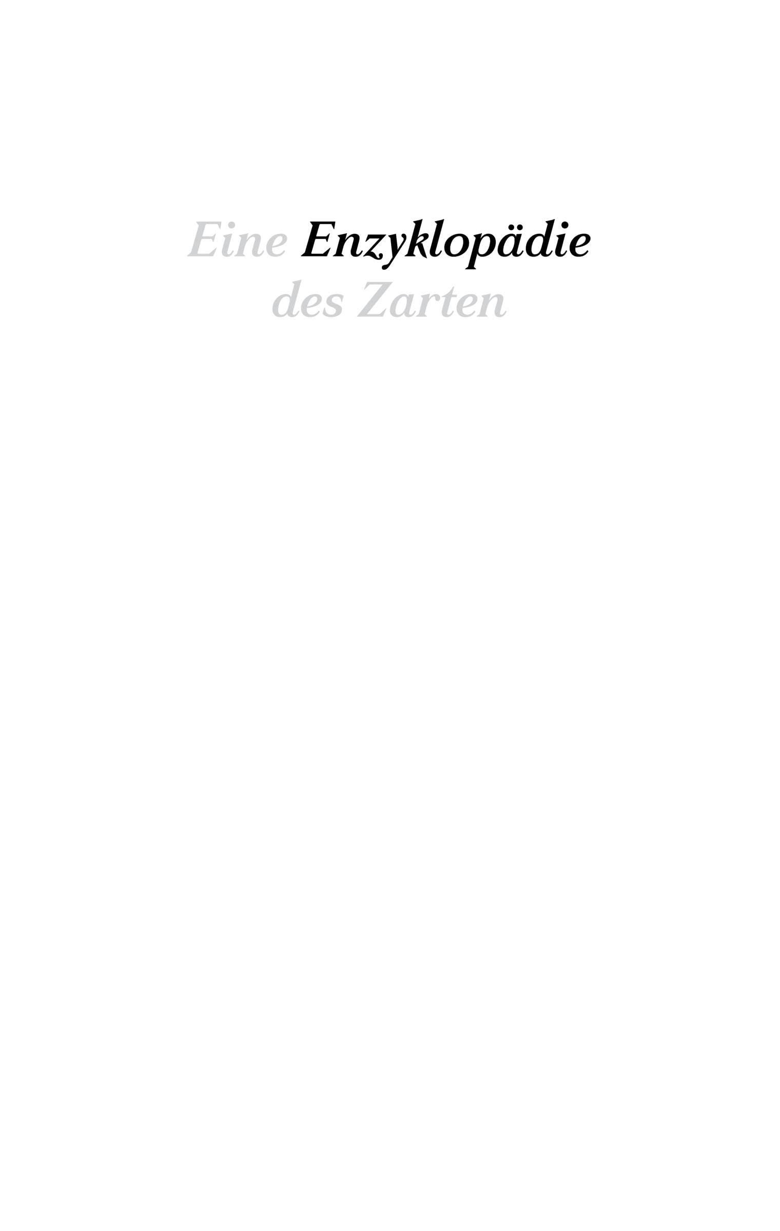 Eine Enzyklopädie des Zarten Film, Art & Culture