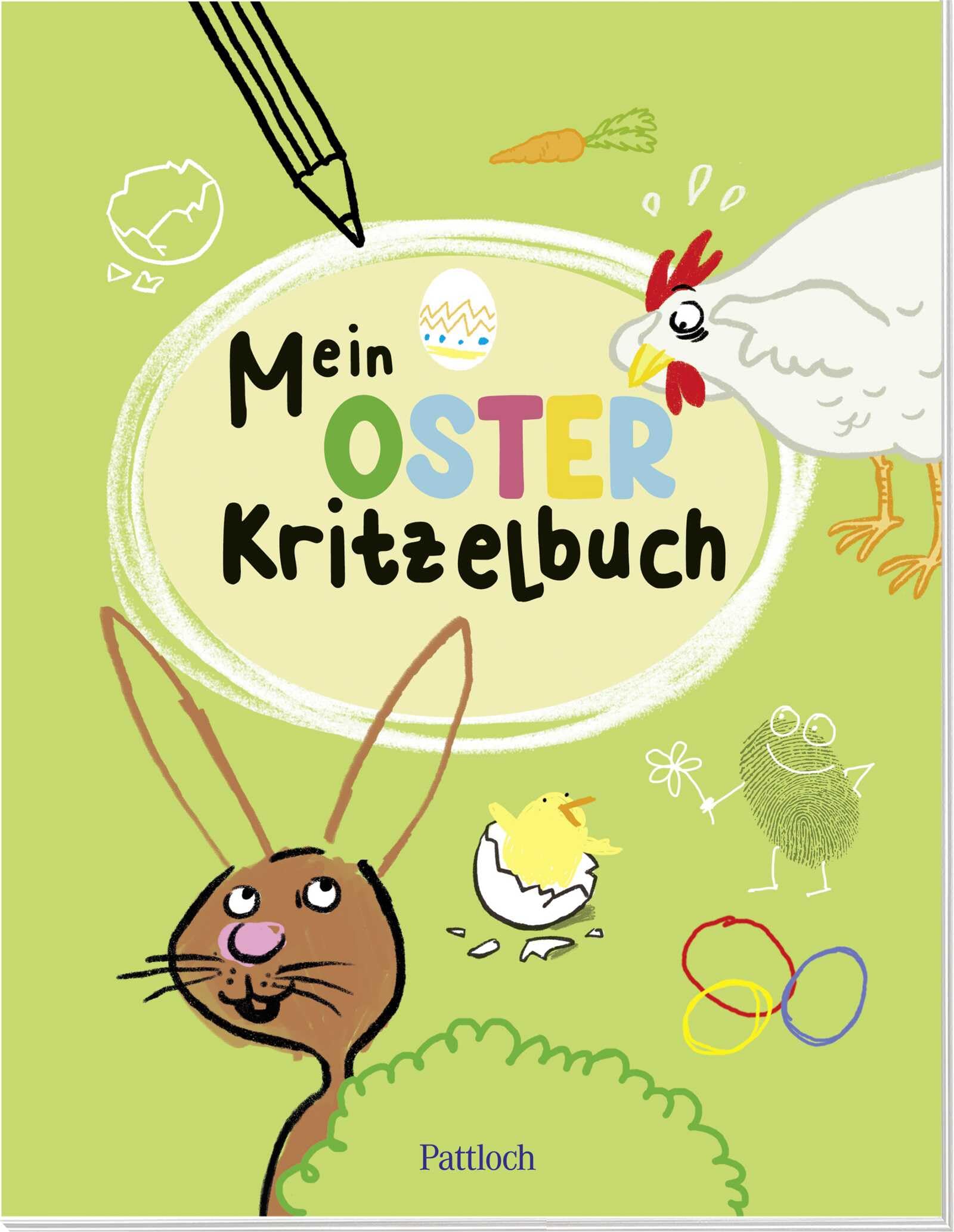 Mein Oster-Kritzelbuch: für Kinder ab 4 Jahre | Malbuch mit lustigen Aufgaben zum Malen und Kritzeln rund um Ostern (Geschenke fürs Osternest) Posters