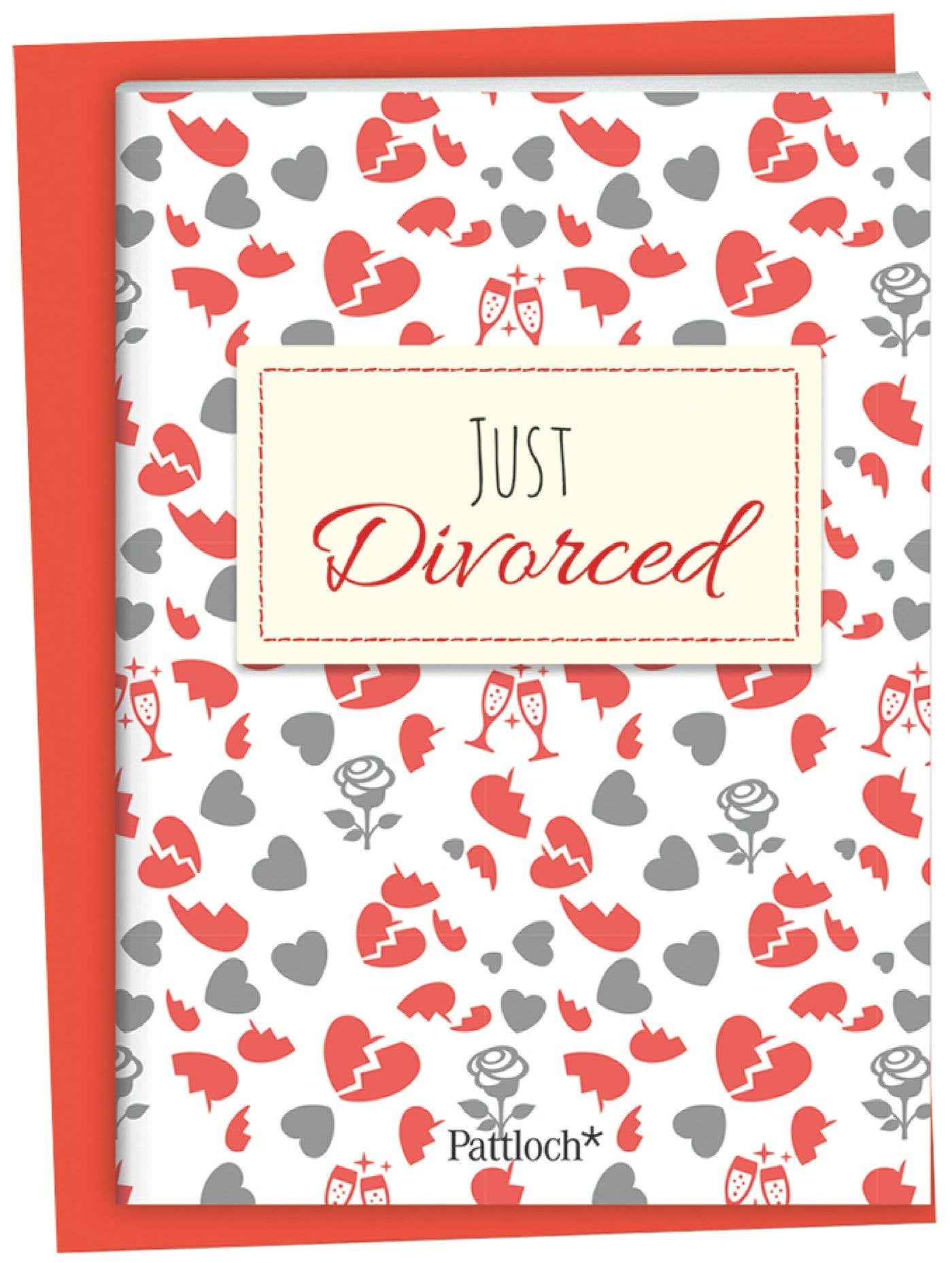 Just divorced: Spruch-Heftchen mit Umschlag Partnership & Love