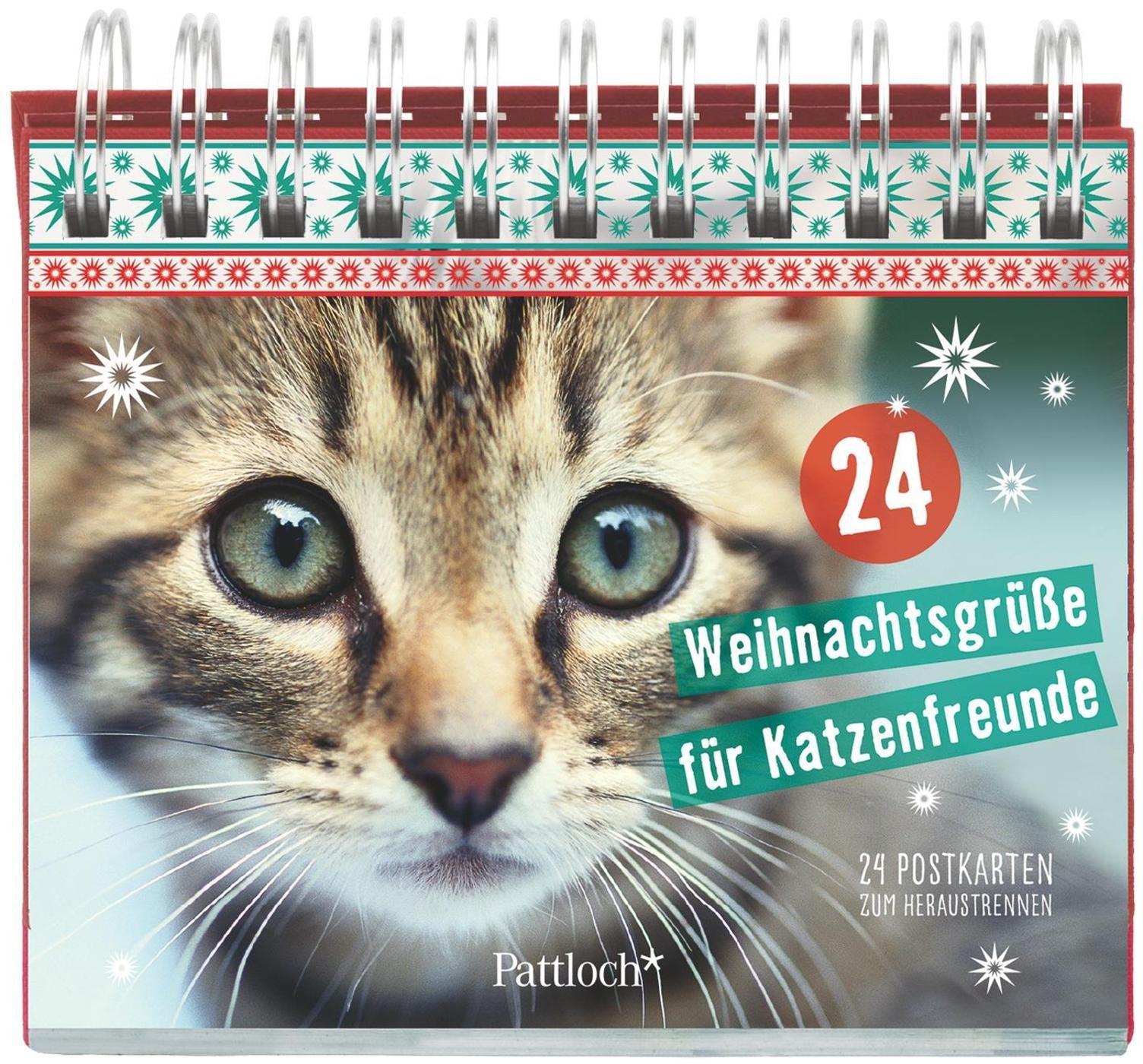 24 Weihnachtsgrüße für Katzenfreunde: Kartenaufsteller Lifestyle