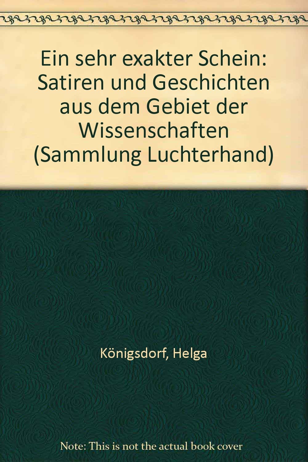 Ein sehr exakter Schein (7441 134) Business & Technology Books