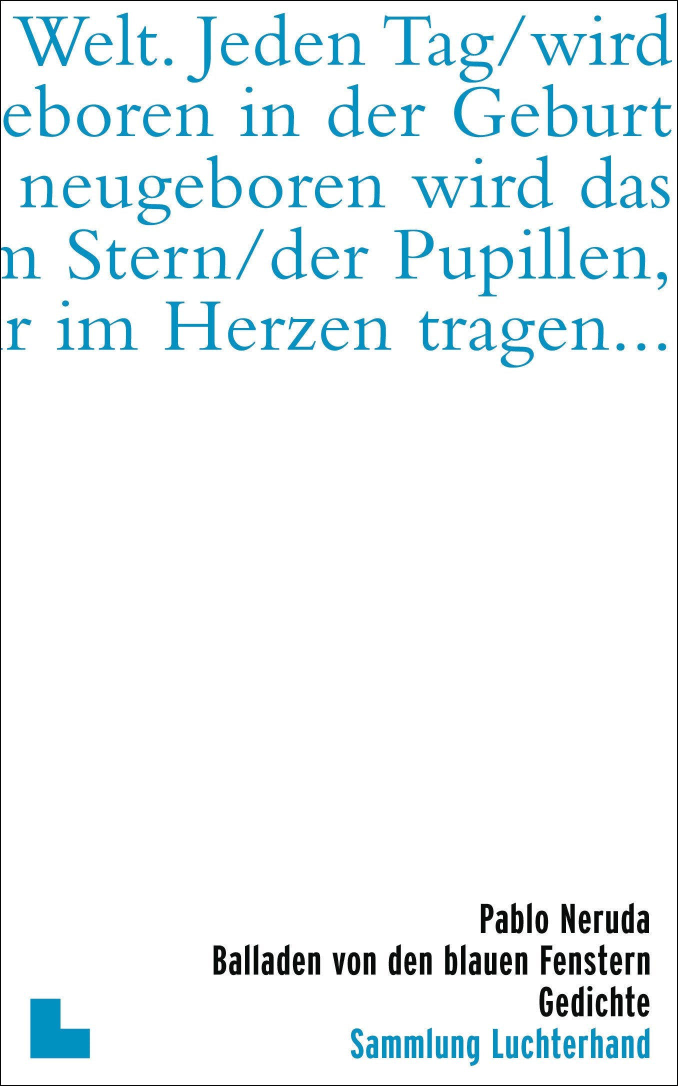 Balladen von den blauen Fenstern Poetry