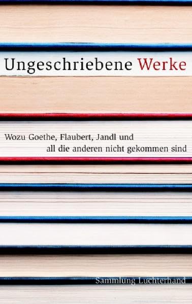 Ungeschriebene Werke: Wozu Goethe, Flaubert, Jandl und all die anderen nicht gekommen sind (Sammlung Luchterhand) Contemporary literature