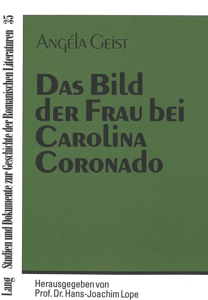 Das Bild der Frau bei Carolina Coronado Contemporary literature