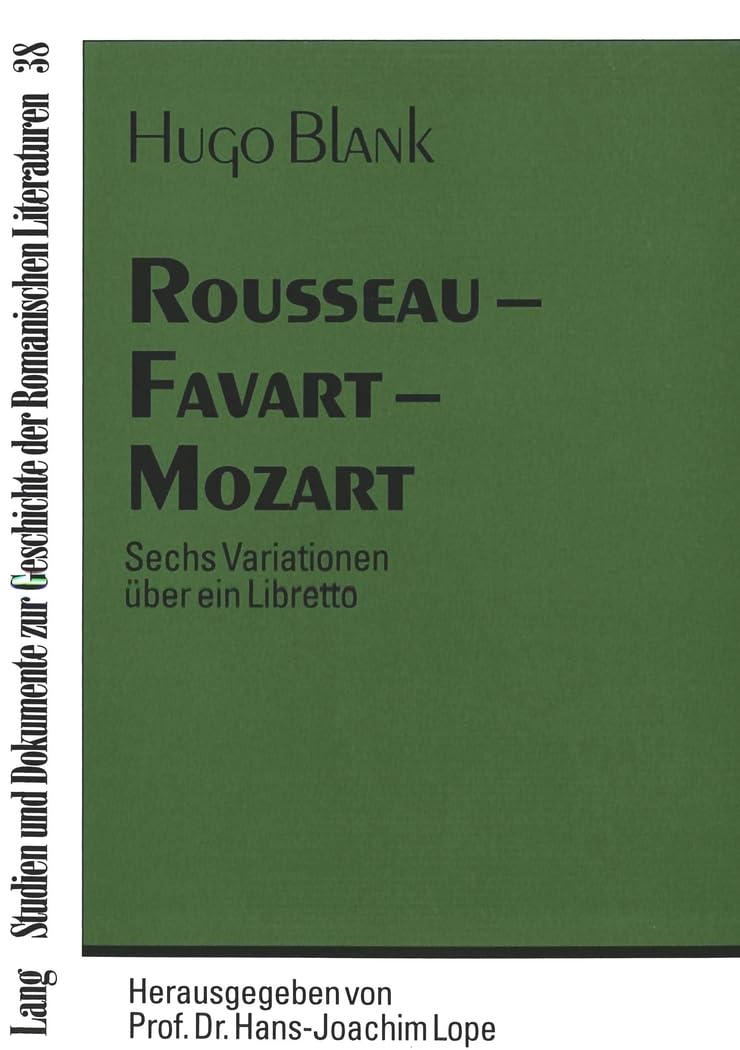 Rousseau - Favart - Mozart Contemporary literature
