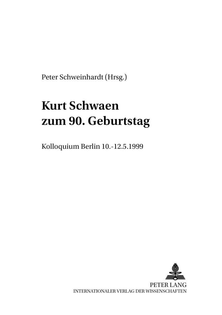 Kurt Schwaen zum 90. Geburtstag Film, Art & Culture