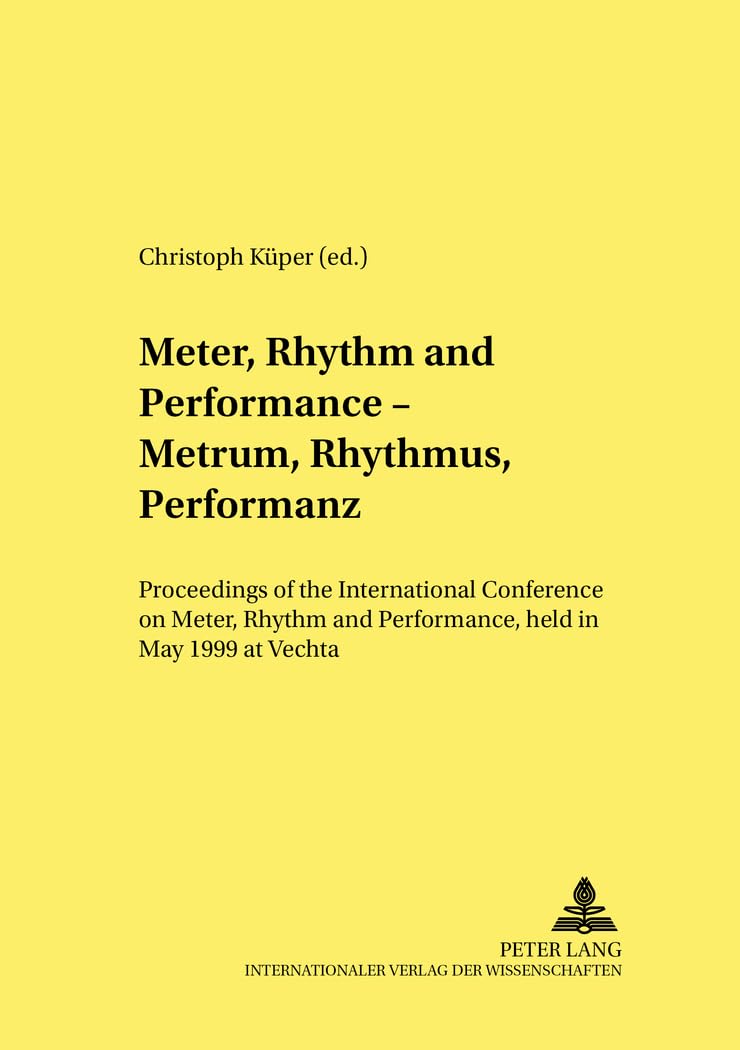 Product Image: Meter, Rhythm and Performance - Metrum, Rhythmus, Performanz