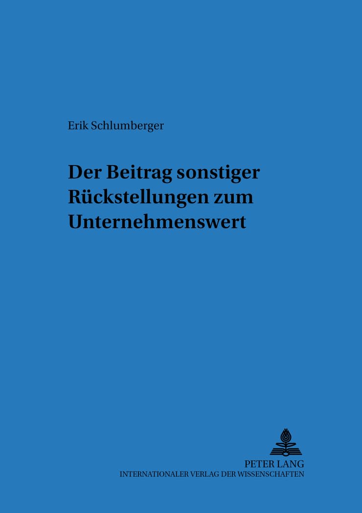 Der Beitrag sonstiger Rückstellungen zum Unternehmenswert Law