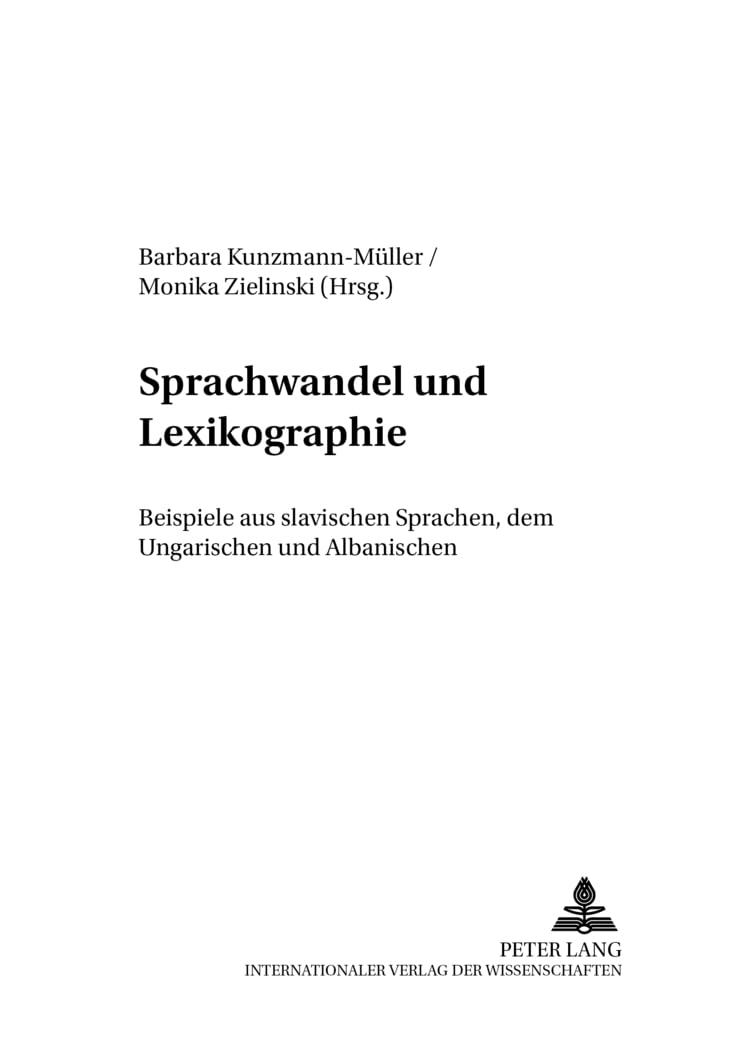 Sprachwandel und Lexikographie Social Sciences