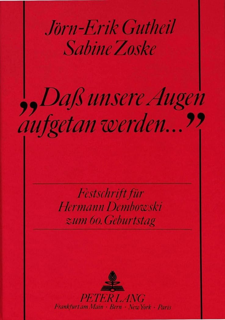 «Dass unsere Augen aufgetan werden» Philosophy