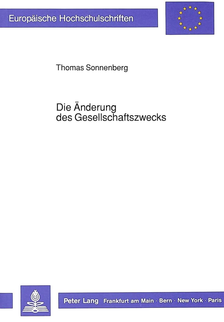 Product Image: Die Änderung des Gesellschaftszwecks