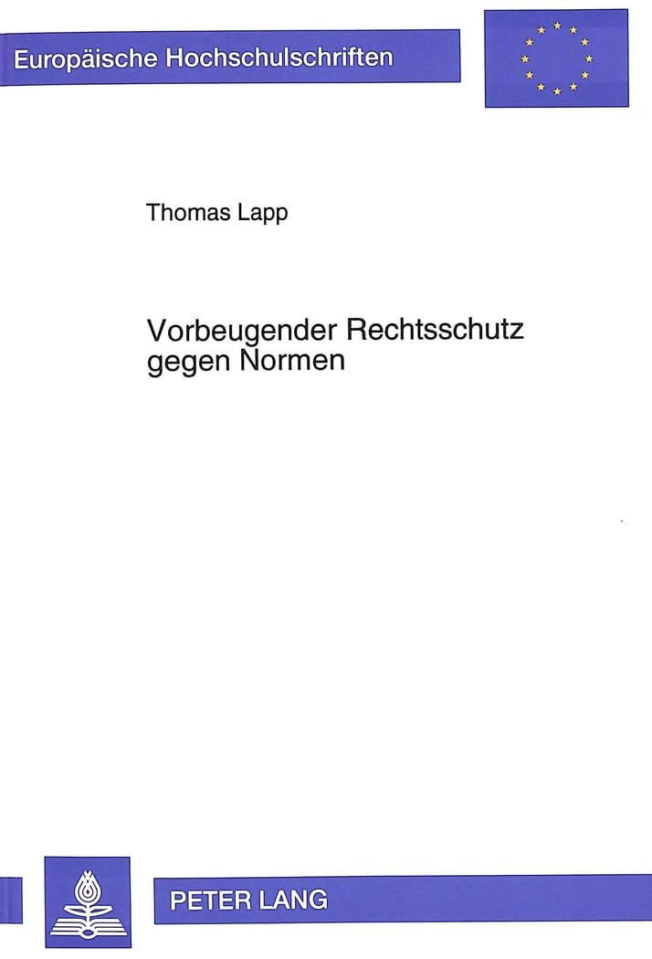 Product Image: Vorbeugender Rechtsschutz gegen Normen