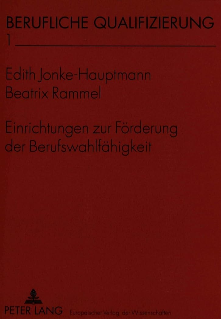 Einrichtungen zur Förderung der Berufswahlfähigkeit book