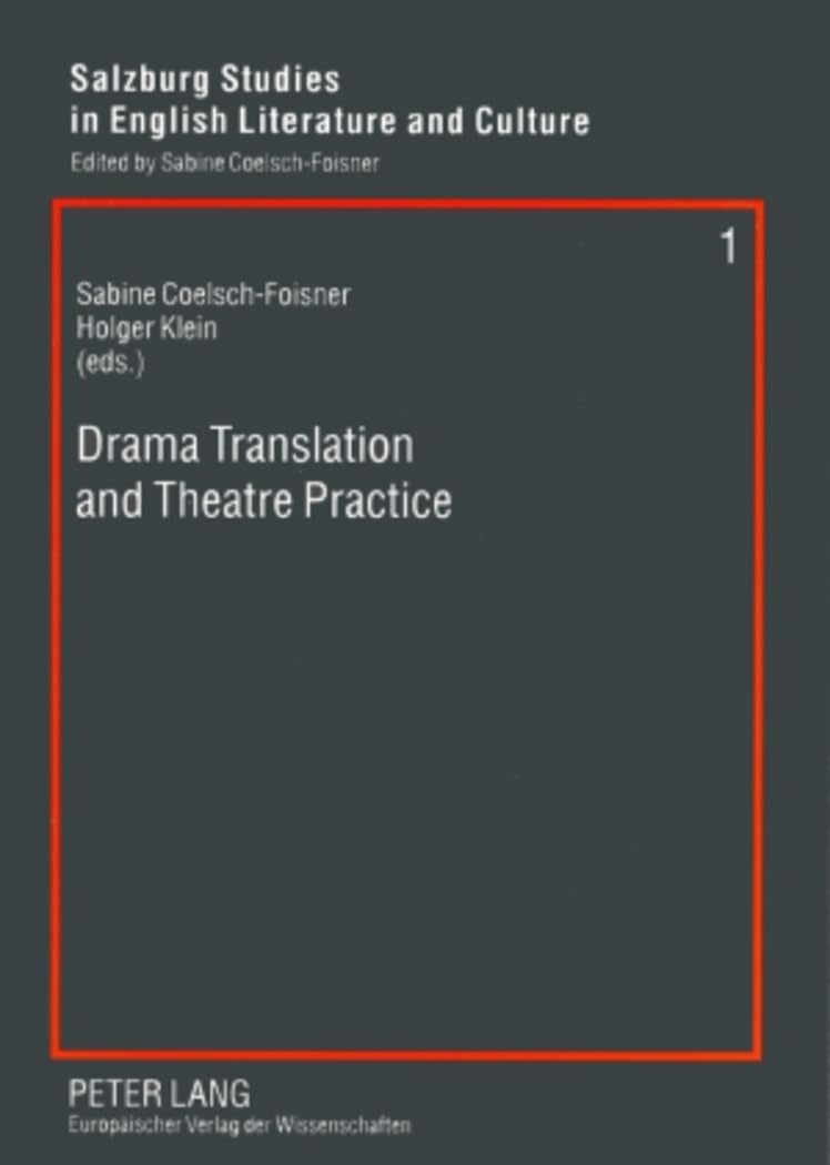 Drama Translation and Theatre Practice book