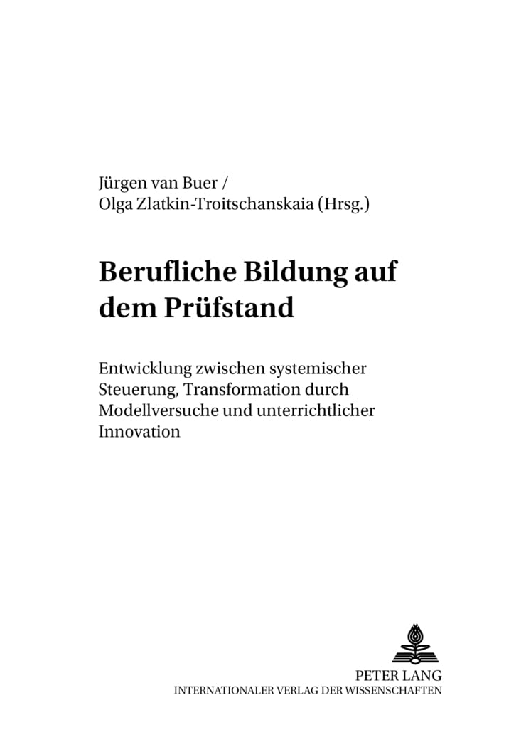 Berufliche Bildung auf dem Prüfstand Business, Finance & Career