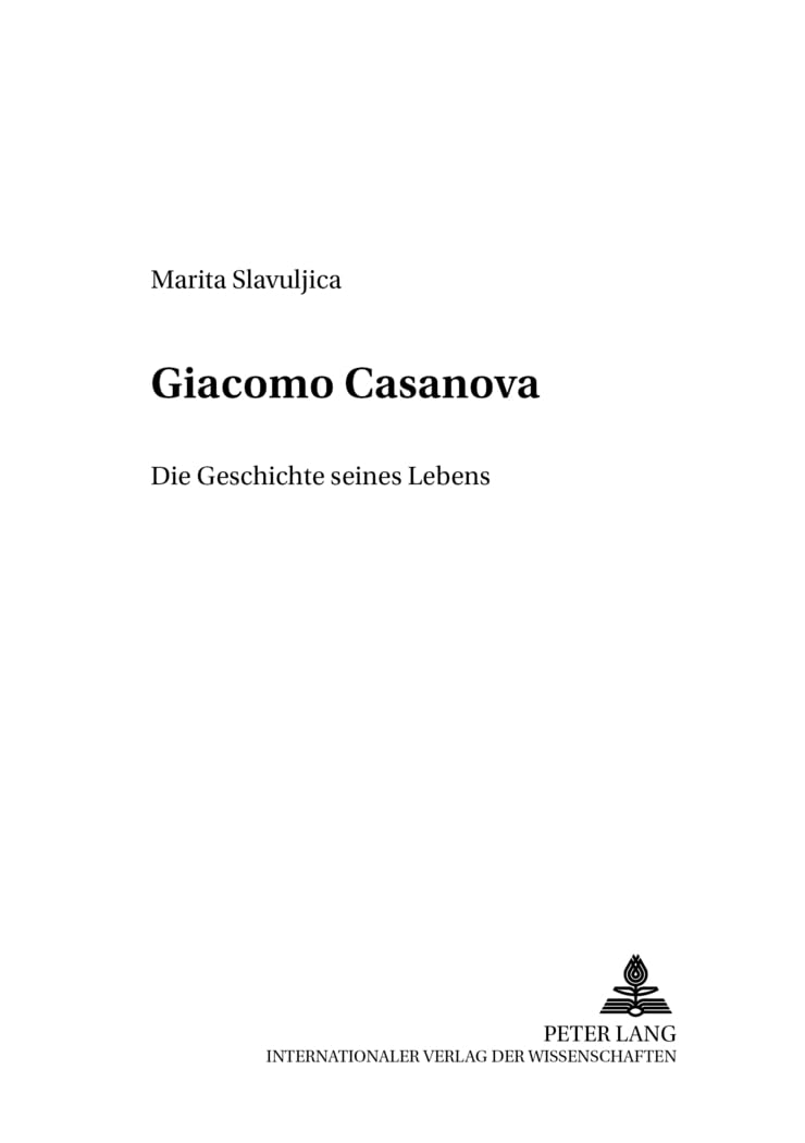 Giacomo Casanova: Die Geschichte seines Lebens (Dialoghi / Dialogues, Band 11) Books