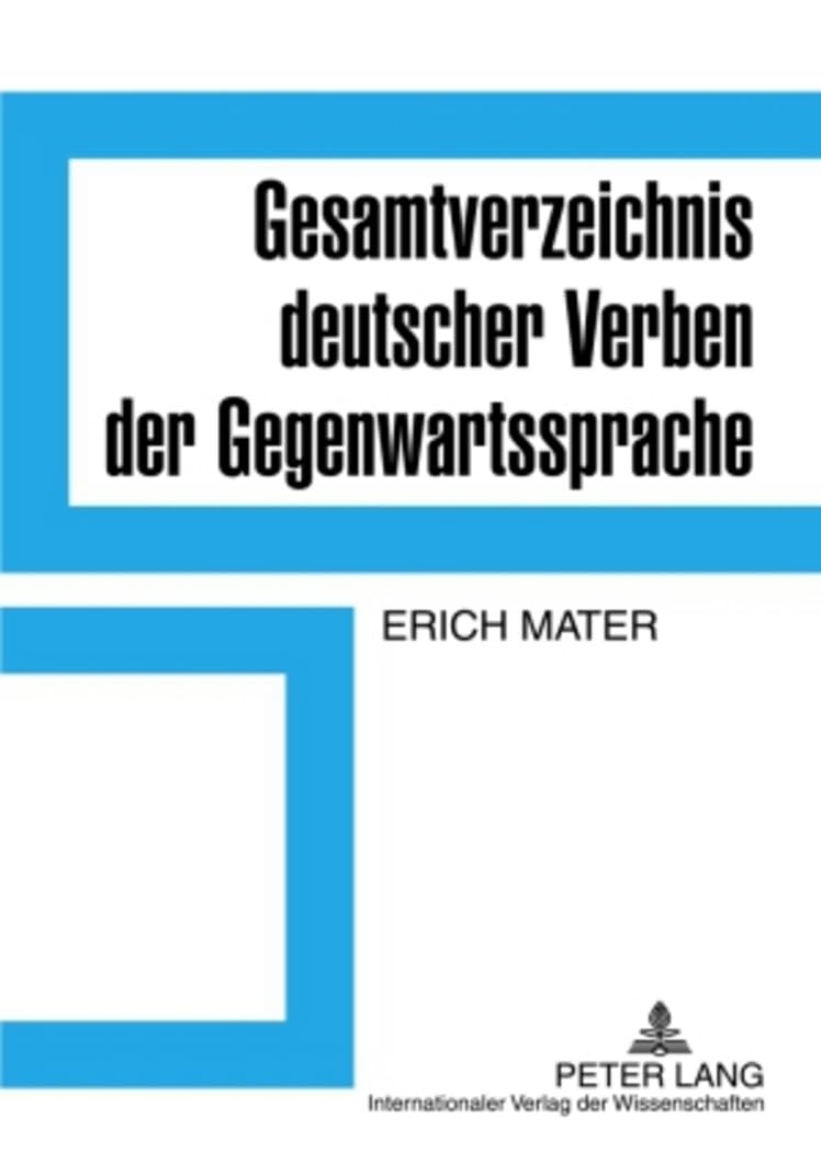 Gesamtverzeichnis deutscher Verben der Gegenwartssprache Social Sciences