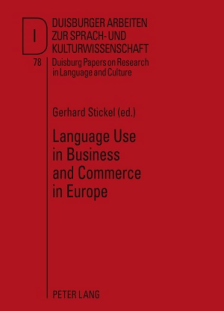 Language Use in Business and Commerce in Europe Social Sciences