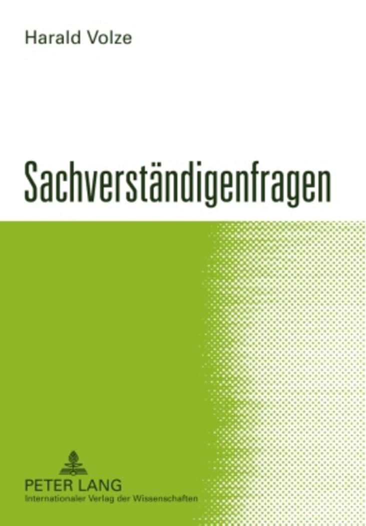 Sachverständigenfragen: 3., neu bearbeitete Auflage Law