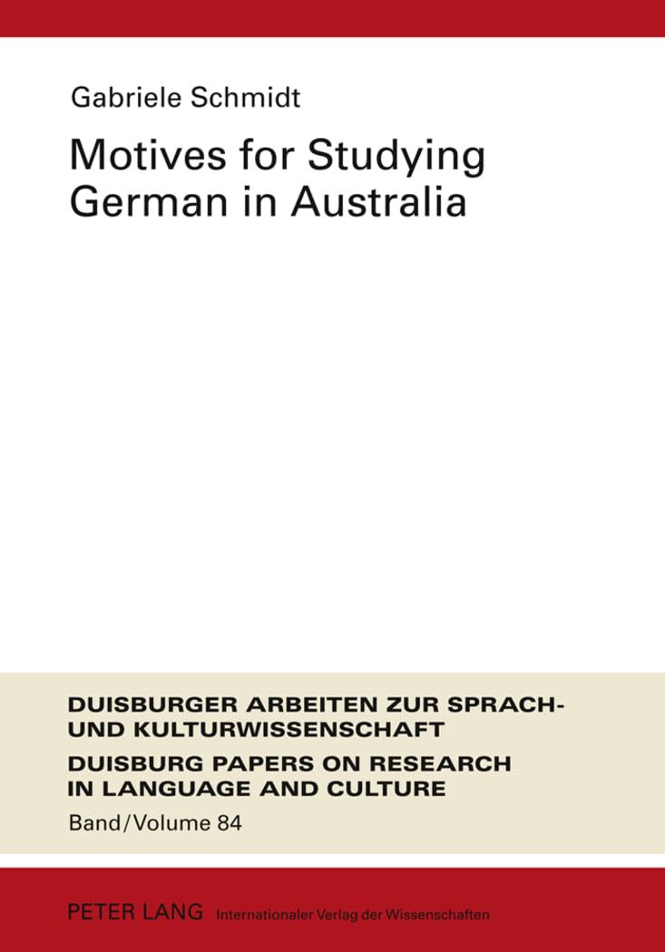 Motives for Studying German in Australia book