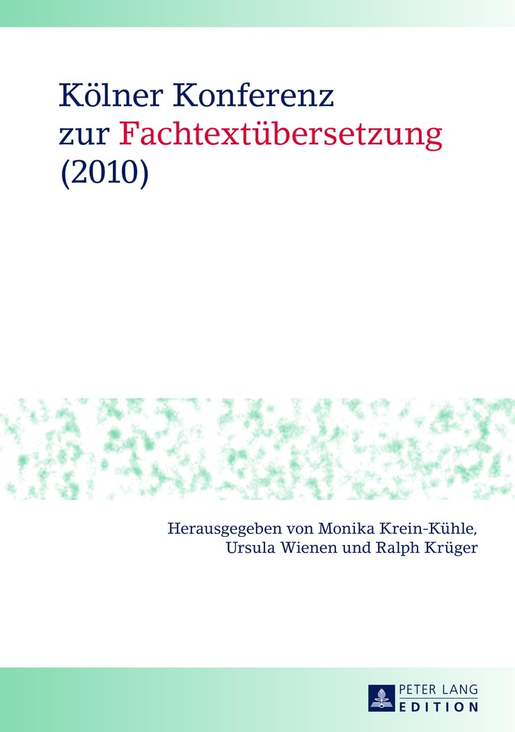 Kölner Konferenz zur Fachtextübersetzung (2010) Social Sciences