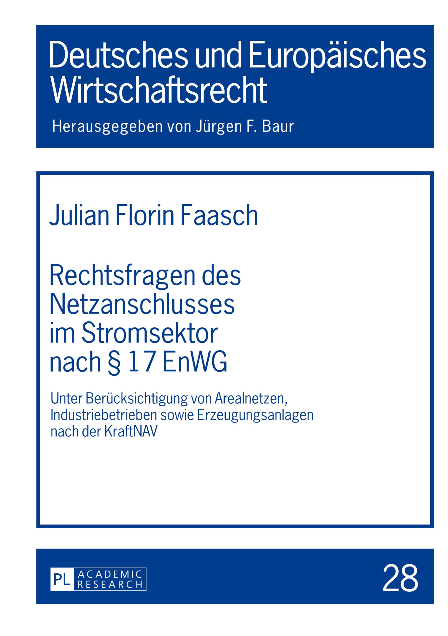 Rechtsfragen des Netzanschlusses im Stromsektor nach § 17 EnWG: Unter Berücksichtigung von Arealnetzen, Industriebetrieben sowie Erzeugungsanlagen ... und Europäisches Wirtschaftsrecht, Band 28) Law