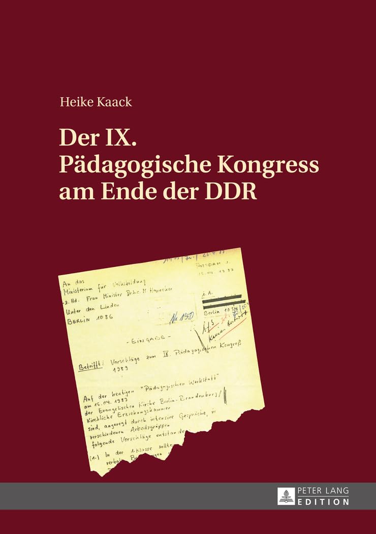 Der IX. Pädagogische Kongress am Ende der DDR: Dissertationsschrift Education & Training