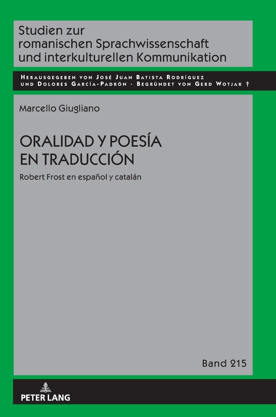 Oralidad y poesía en traducción Social Sciences