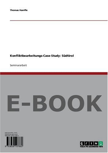 Konfliktbearbeitungs-Case-Study: Südtirol Politics & History books
