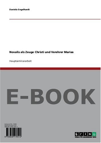 Novalis als Zeuge Christi und Verehrer Marias Books