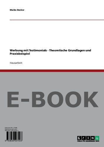 Werbung mit Testimonials - Theoretische Grundlagen und Praxisbeispiel Books