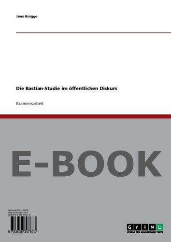 Die Bastian-Studie im öffentlichen Diskurs Books