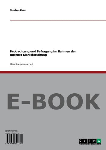 Beobachtung und Befragung im Rahmen der Internet-Marktforschung Books