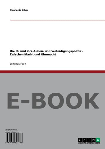Die EU und ihre Außen- und Verteidigungspolitik - Zwischen Macht und Ohnmacht Books