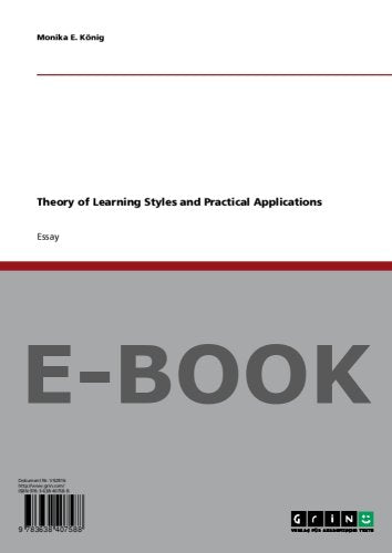 Product Image: Theory of Learning Styles and Practical Applications