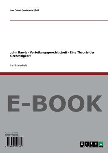 John Rawls - Verteilungsgerechtigkeit - Eine Theorie der Gerechtigkeit Science