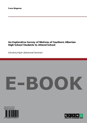 An Explorative Survey of Motives of Southern Albertan High School Students to Attend School Books