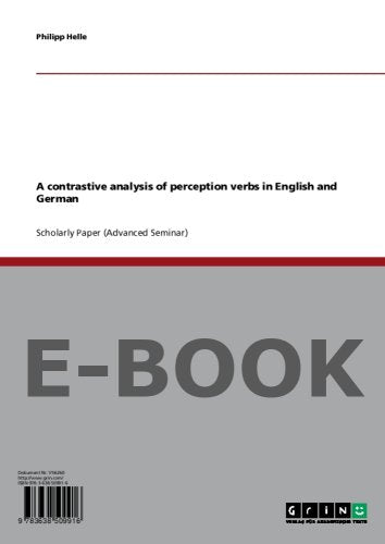 A contrastive analysis of perception verbs in English and German Books