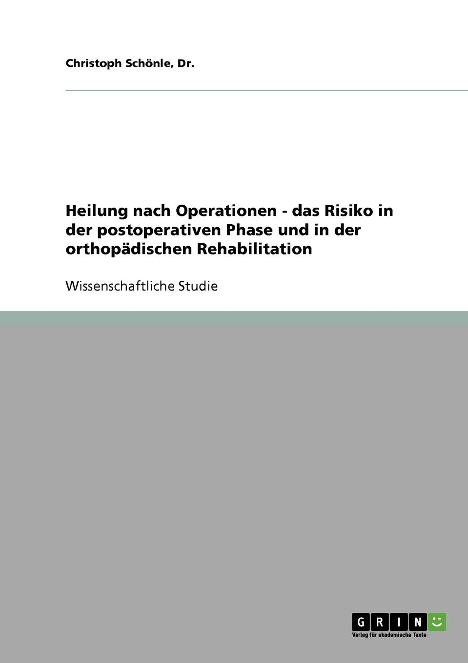 Heilung nach Operationen - das Risiko in der postoperativen Phase und in der orthopädischen Rehabilitation Medicine